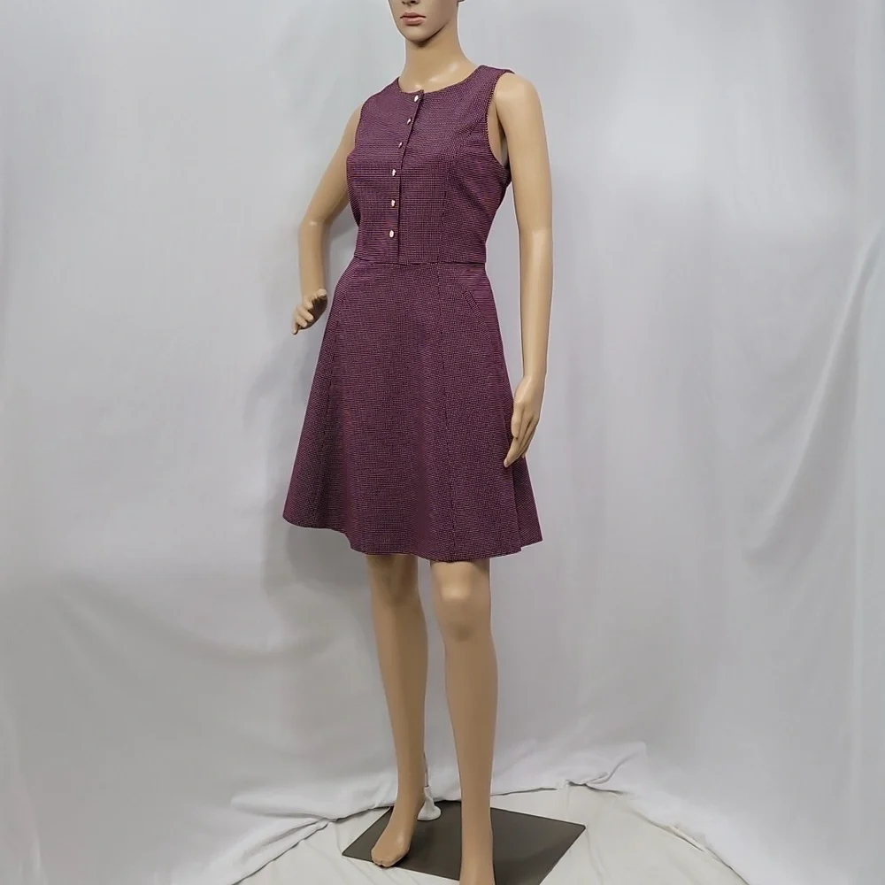 Gal Meets Glam Polka-dot Meg Jacquard Sleeveless Dress